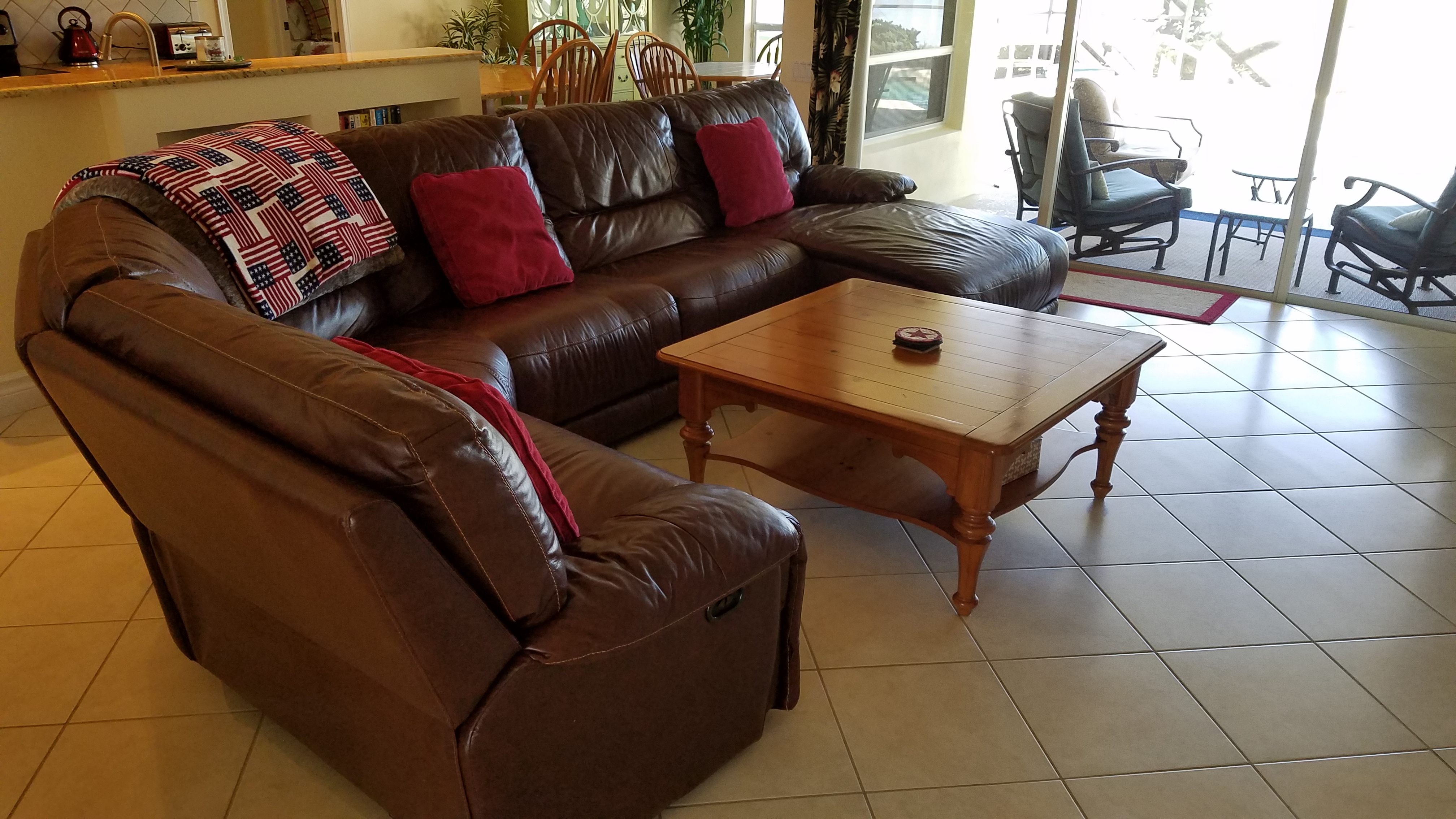 Sectional sofa in livingroom
